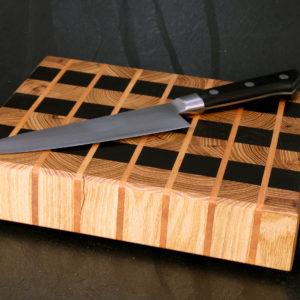 Hirnholz-Schneidbrett, Robinie-Wenge-Esche