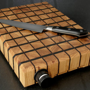 Hirnholz-Schneidbrett, Robinie-Wenge-Eiche