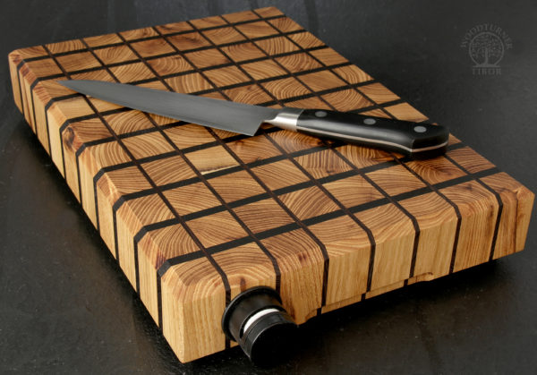 Hirnholz-Schneidbrett, Robinie-Wenge-Eiche